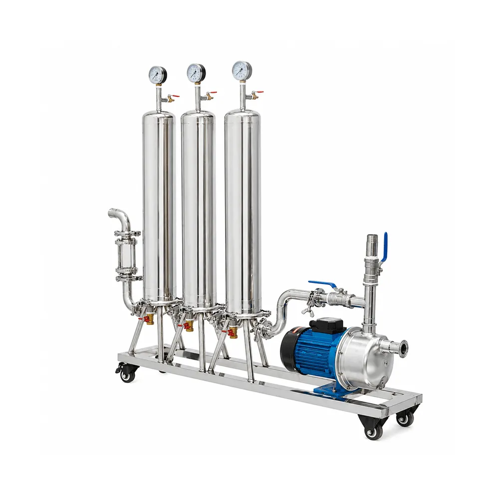 Three-Stage Membrane Filter for Beer Filling Line Filtration