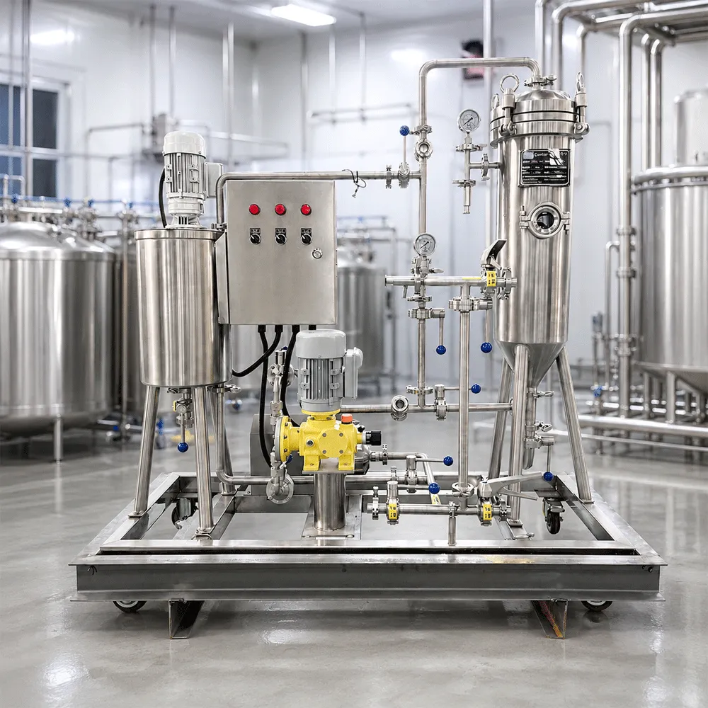 Filtre à terre de diatomées pour la clarification de la bière à l'échelle industrielleFiltre à terre de diatomées pour la clarification de la bière à l'échelle industrielle