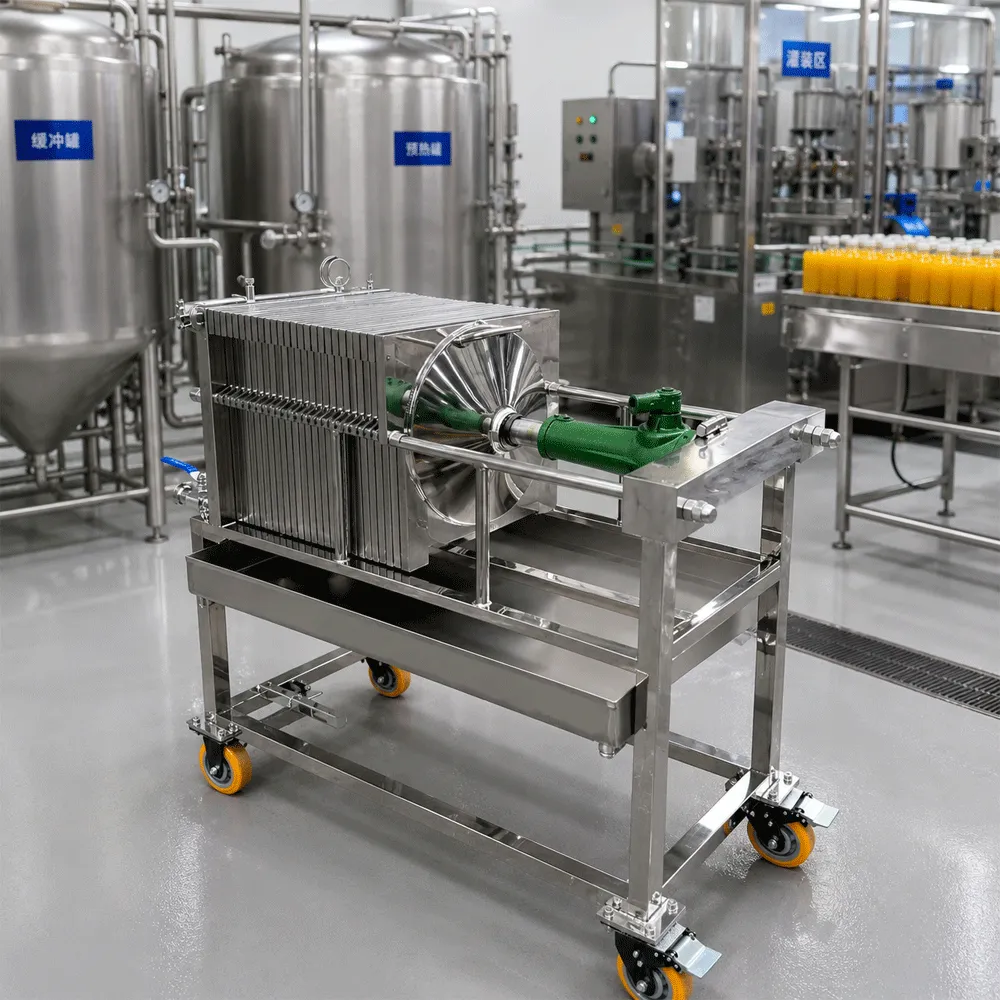 Filtre à panneaux carrés (à plaques et cadres) pour le polissage et la clarification de la bière