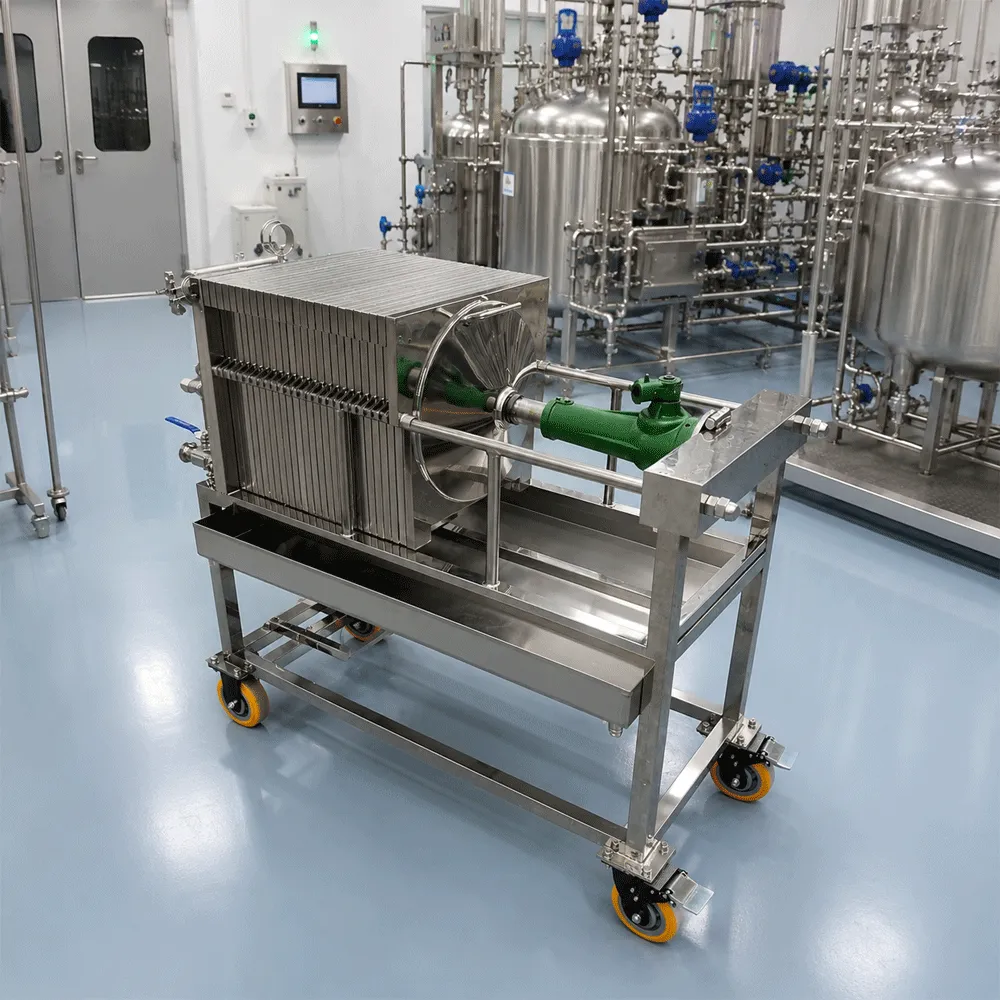 Filtre à panneaux carrés (à plaques et cadres) pour le polissage et la clarification de la bière