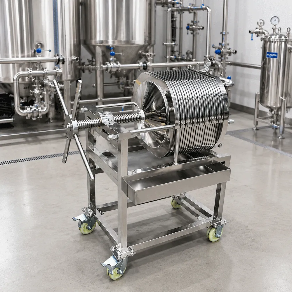 Filtre à plaques circulaires pour la clarification de la bière à haute efficacité