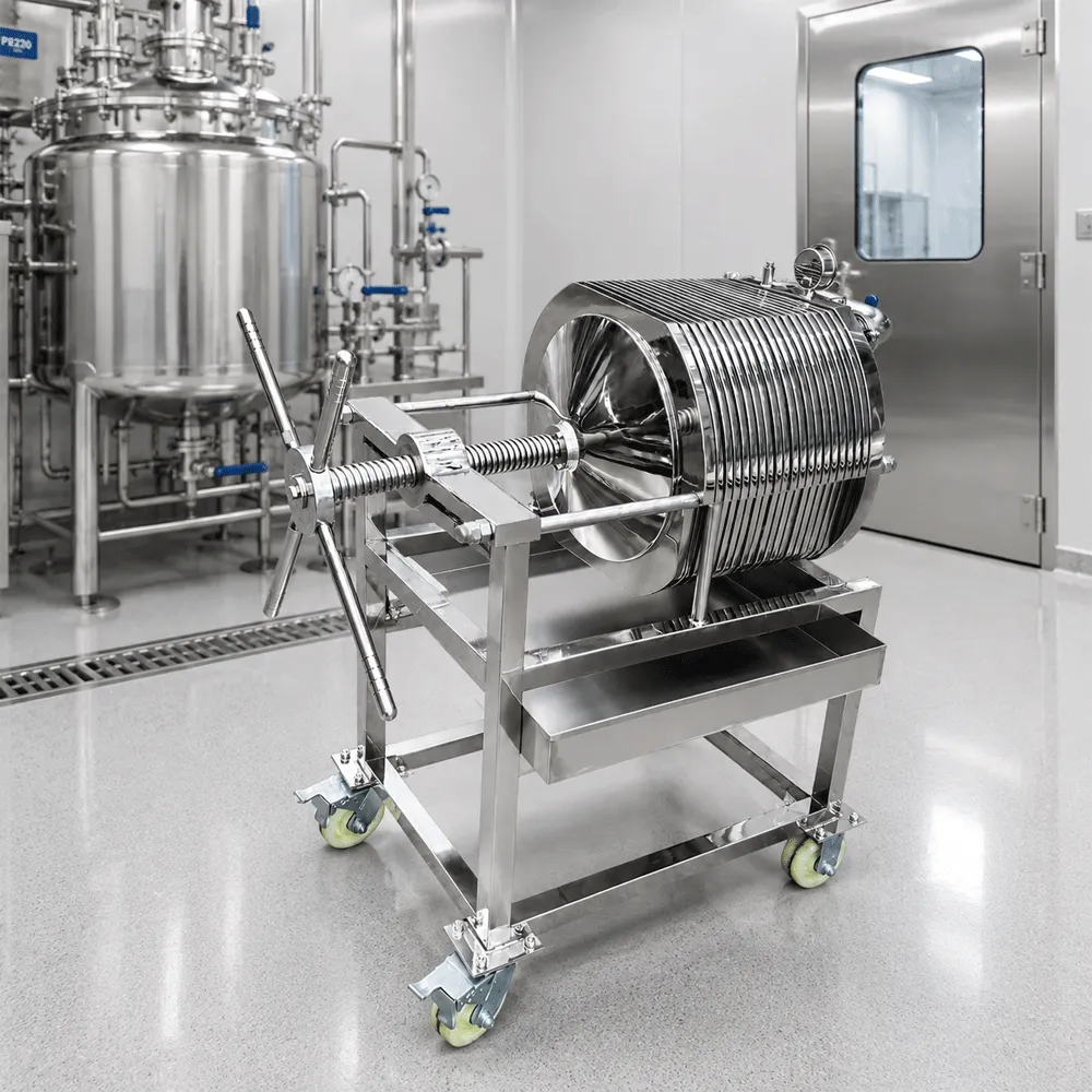 Filtre à plaques circulaires pour la clarification de la bière à haute efficacité
