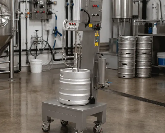 Single Station Beer Keg Filling Machine