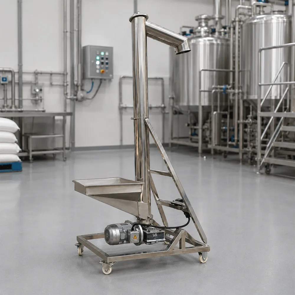 Transportador de tornillo estándar para cervecerías