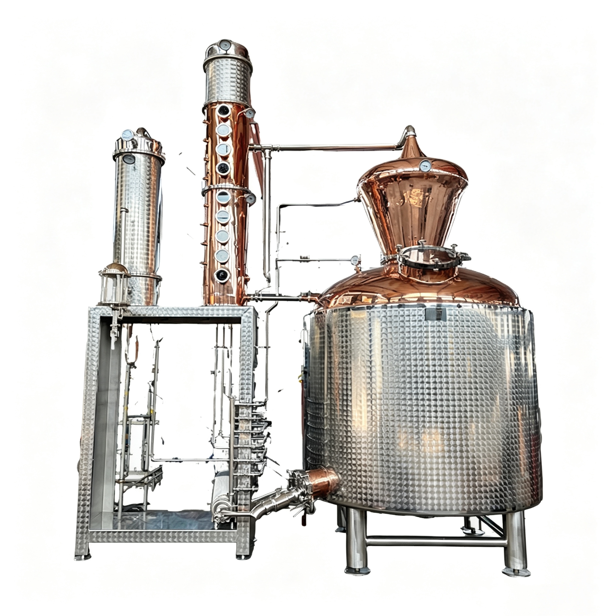 1500L Pot and Column Still Whiskey Distiller