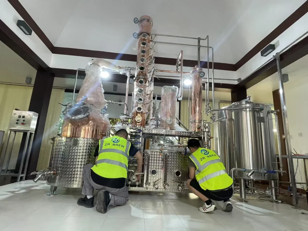 Seychelles 300L vodka distiller Installation